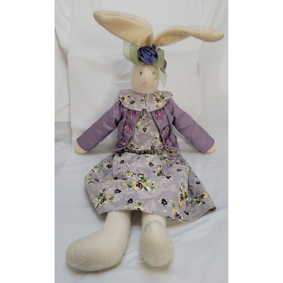 Unbranded | Holiday | Vintage 3 Large Plush Rabbit Doll Purple Outfit ...